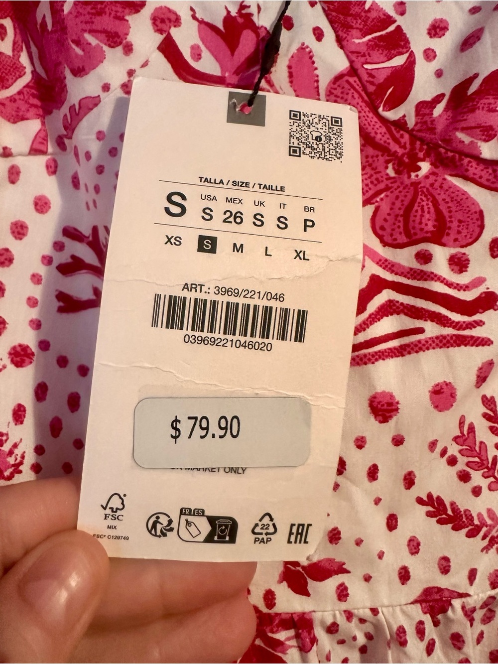 NWT ZARA | STRAPPY FLORAL PRINTED CUT OUT MIDI DRESS, Small - Picture 8 of 9